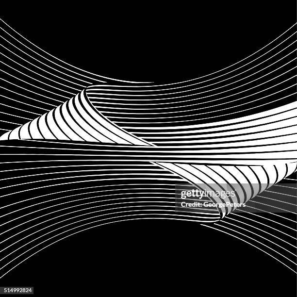 concave striped halftone pattern - stretched image 幅插畫檔、美工圖案、卡通及圖標