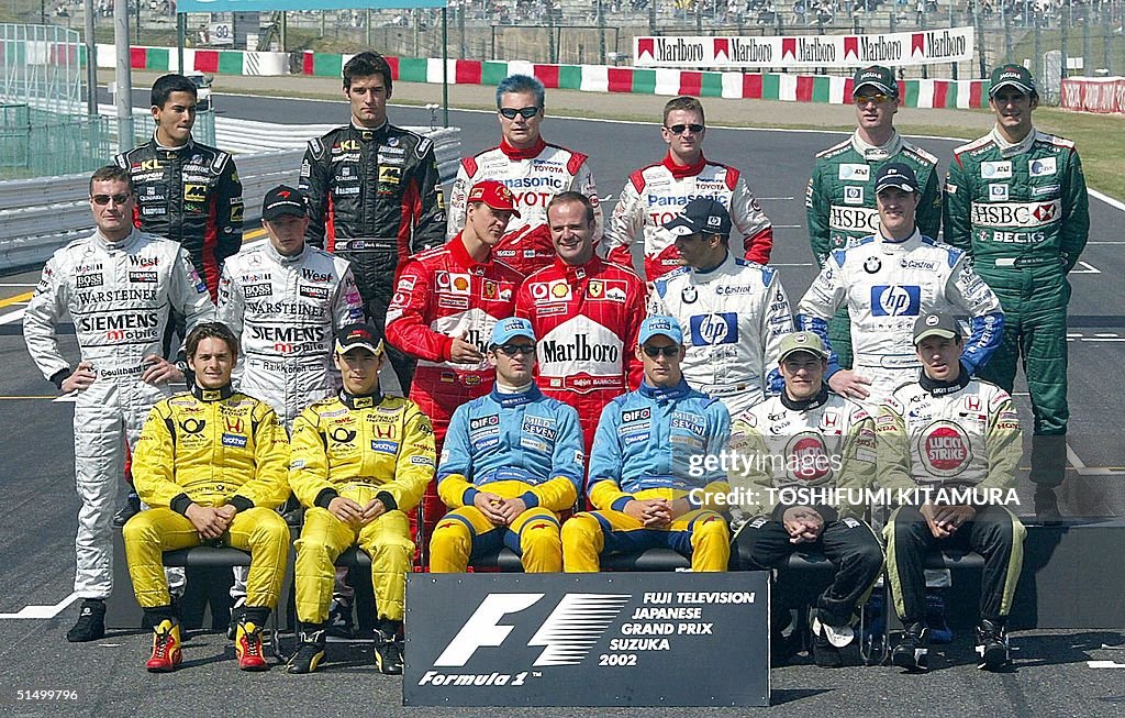 Formula One All Riders Formula One drivers pose for photographers prior to start the final ...