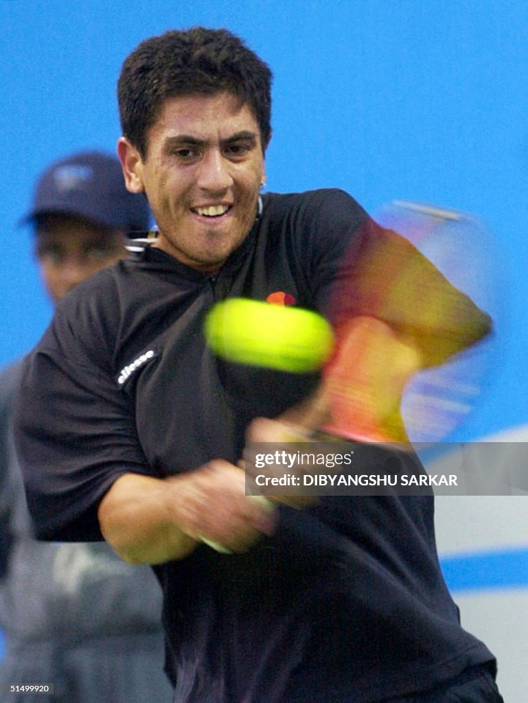 Argentinian tennis player Guillermo Canas makes a