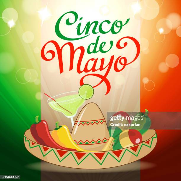 cinco de mayo party - cayenne pepper stock illustrations