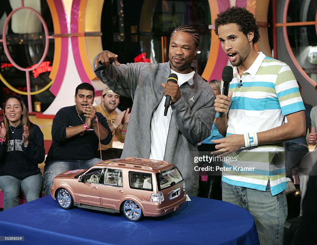 rap artist xzibit during his guest appearance on mtv's... Rapper Xzibit and MTV VJ Quddus make an appearance on MTV's Total ...