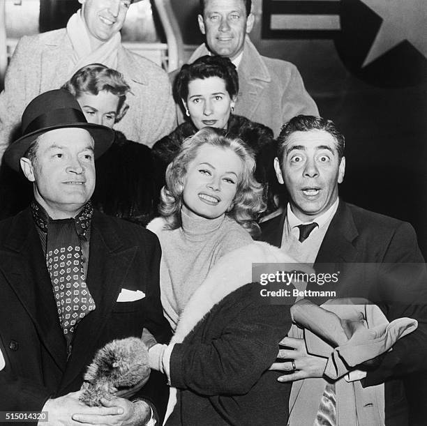 Bob Hope left for Thule Air Force Base, Greenland, last night with a group of entertainers and will film an hour TV show there on New Year's Eve to...