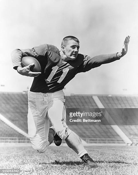 University of Maryland Quarterback Charles Boxold poses in an action shot.