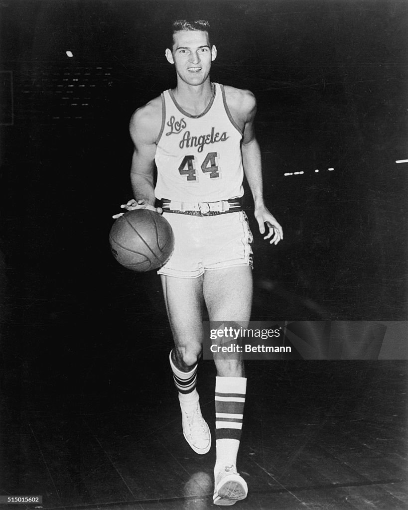 Jerry West Playing Basketball