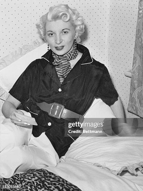 Dies on Gallows in London Holloway Prison. London, England: Twenty-eight year old Ruth Ellis, shown in a photo made prior to her arrest, died on the...