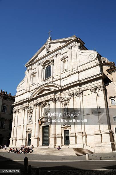 chiesa del gesù - facciata - facciata stock pictures, royalty-free photos & images