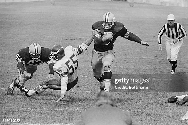 Paul Hornung, Green Bay Packer back, has a lot of room as he goes over for a touchdown from the 7 yard line in the first quarter of the...