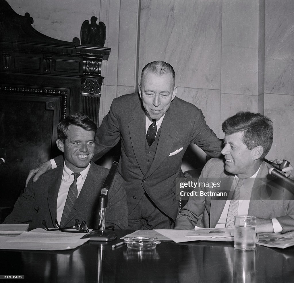 Robert and John F Kennedy with Irving Ives