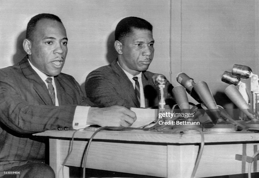 Medgar Evers and James H. Meredith at Press Conference