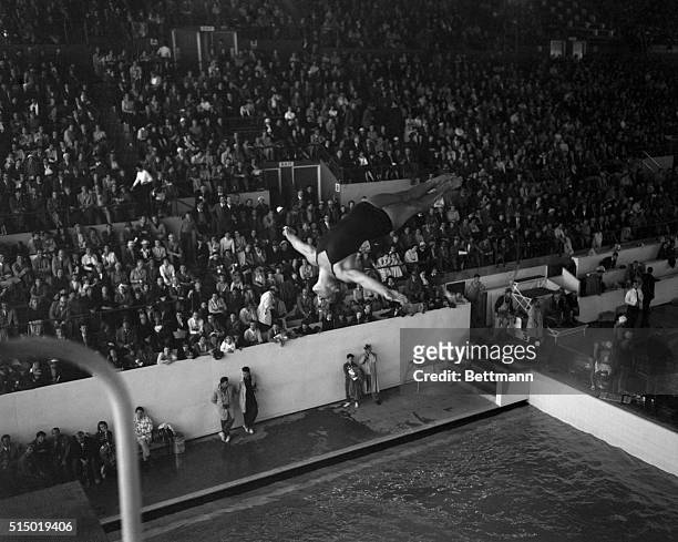 Melbourne: XVITH Olympiad. - U. S. Live Girl at Practice. American platform and springboard dive girl, Patricia McCormick of Lakewood, California,...