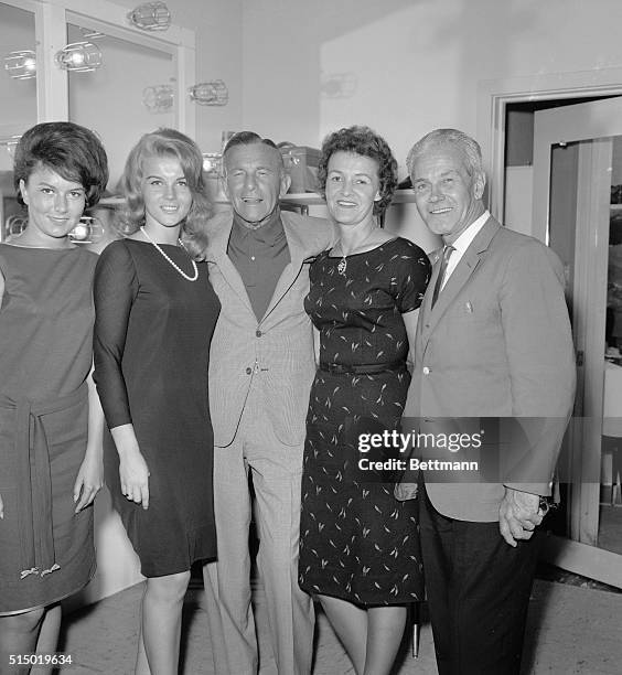 Comedian George Burns played host to his favorite protege, Ann Margaret, and her family backstage at the Dunes in Las Vegas last week. "She's going...