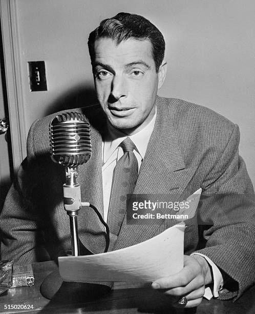 Joe DiMaggio as a TV commentator makes his bow here Friday, April 11 at 2:15 PM, EST on WPIX in 10 minute telecasts before and after each Yankee home...