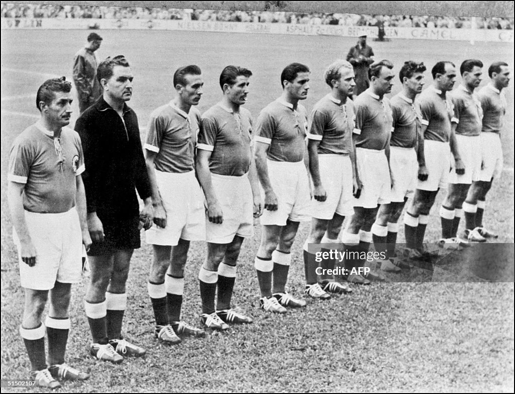 Picture taken in 1954 of the German national team