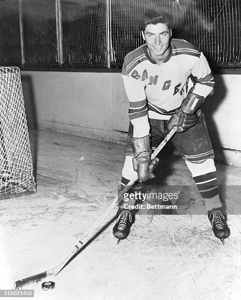 Andy Bathgate, right wing for the New York Rangers.