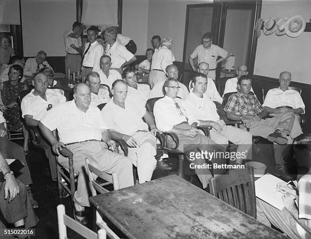All White Male Jury for "Whistle" Murder Trial. Sumner, Mississippi: Here is the all white, all male jury selected for the trial of Roy Bryant and...
