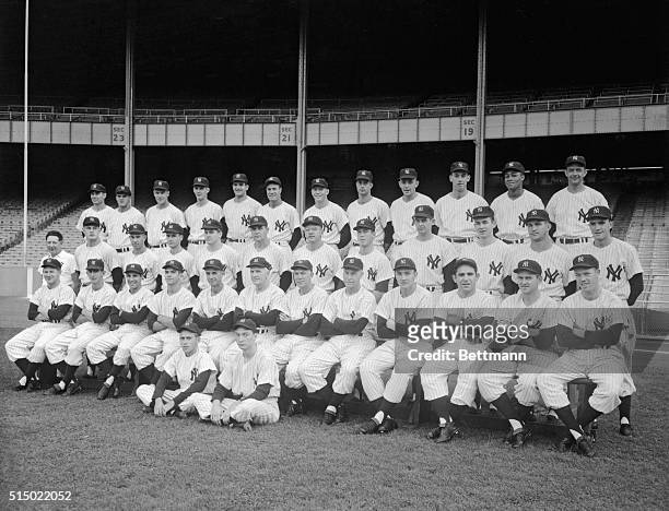 New York Yankees Team Photo. New York, New York: Here is an official team photo of the New York Yankees as the World Series of '55 draws ever nearer....