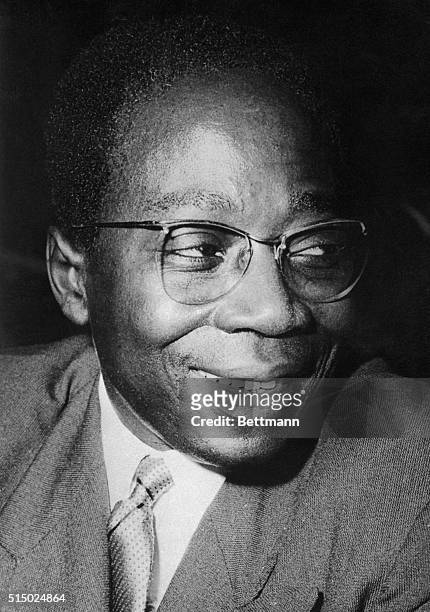 President of Senegal, Leopold Senghor is shown in this photograph.