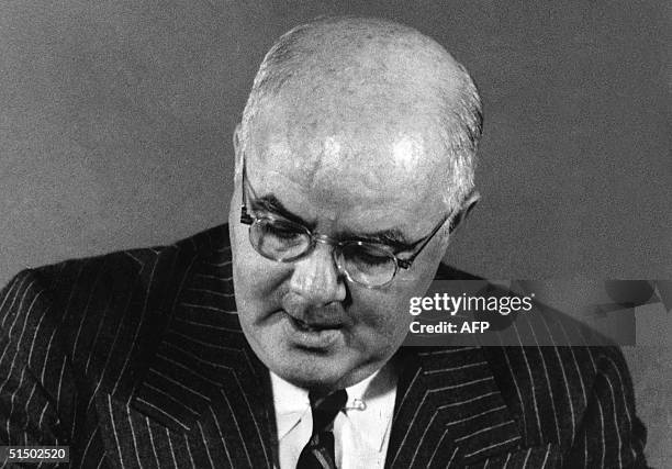 Undated portrait of John Parnell Thomas, chairman of the House Un-American Activities Committee, as he opened the hearings into the penetration of...