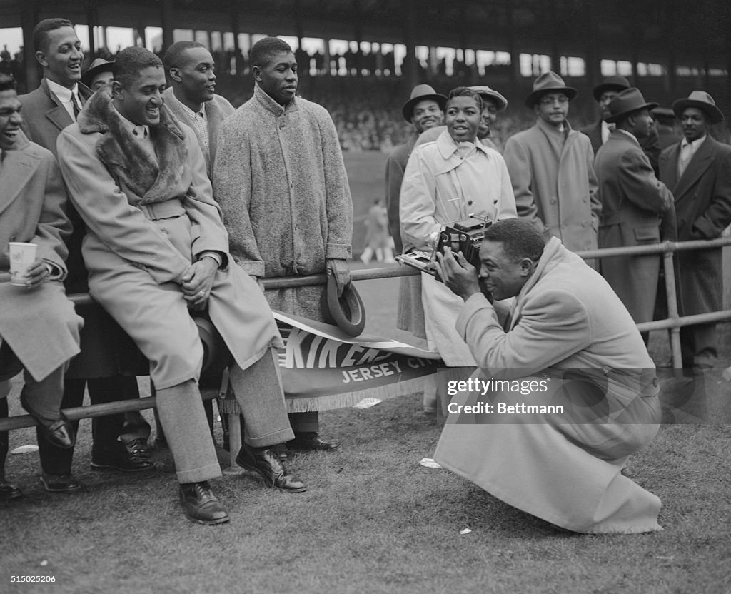 Willie Mays and Friends Being Photographed