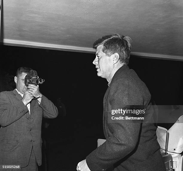 The Kennedy's Visit President's Father. West Palm Beach, Fla.: Joseph P. Kennedy, the President's father, underwent an emergency operation late...
