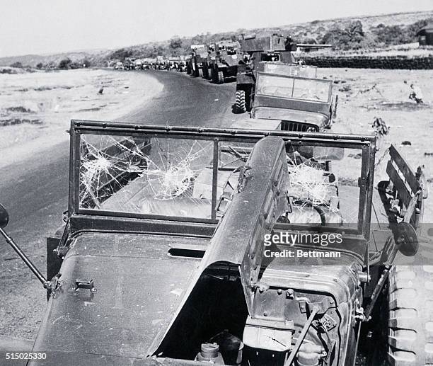 Pangim, Goa: Spoils Of War. This long line of disabled Portuguese military vehicles greeted invading Indian troops as they approached Pangim Airport...