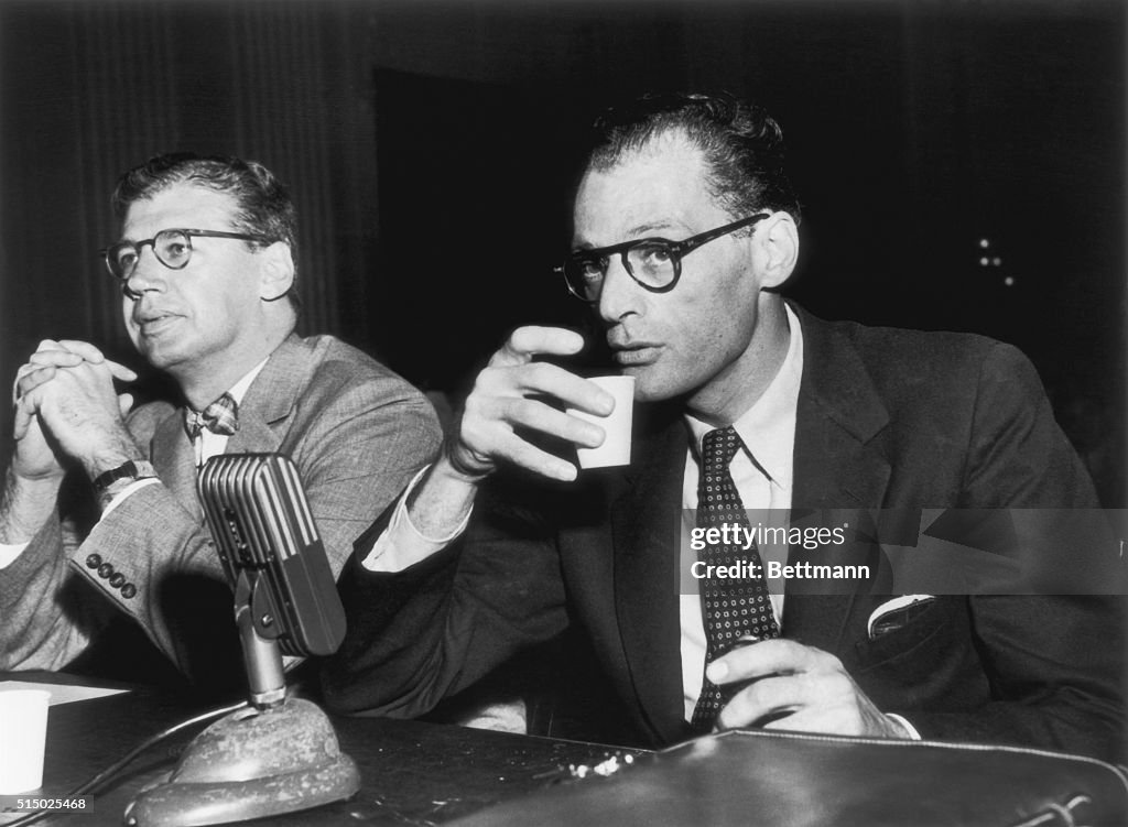 Playwright Arthur Miller Testifying to House Subcommittee