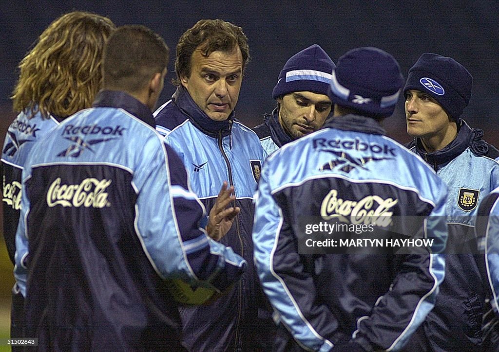 Marcelo Bielsa, the Argentina football coach, talk