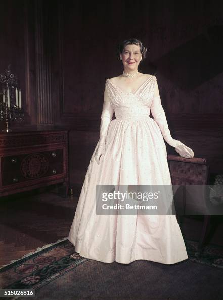 Mamie Eisenhower Wearing Dress