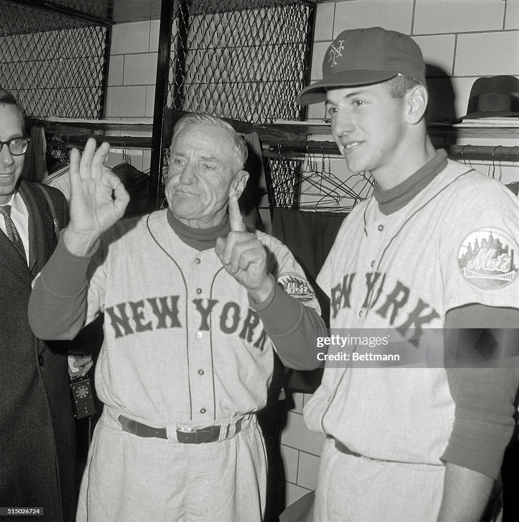 Casey Stengel and Jay Hook