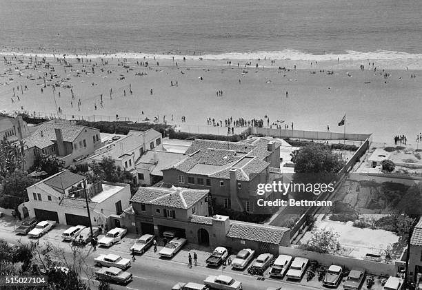 This picturesque scene is the home of Pat Lawford, sister of President John F. Kennedy, where the President visited over the weekend. Picture was...