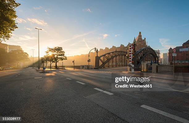 germany, hamburg, speicherstadt at sunrise - hambourg stock pictures, royalty-free photos & images