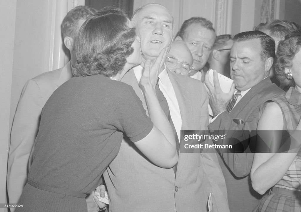 Portrait of Senator Strom Thurmond and Wife at Gathering