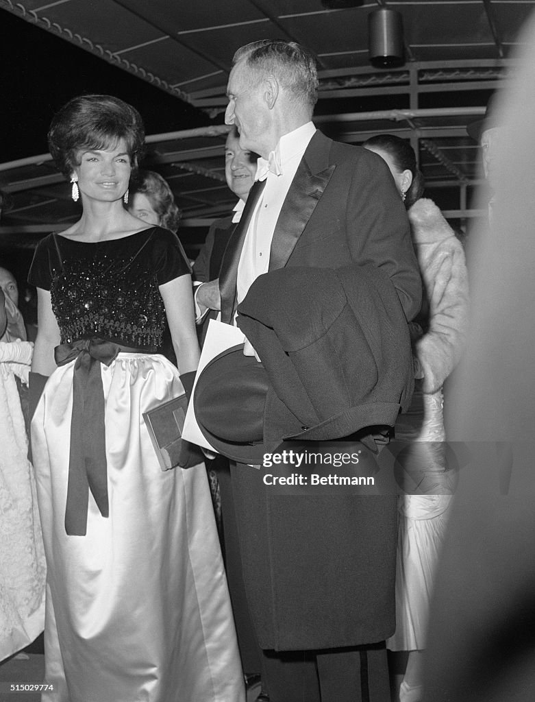 Portrait of Jackie Kennedy and John D Rockefeller III