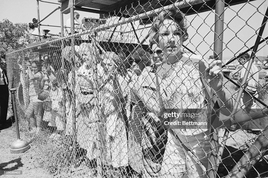 Spectators Watching Funeral of Marilyn Monroe