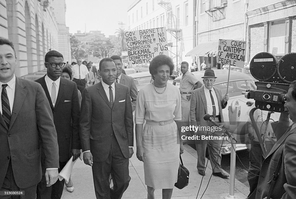 James Meredith with Constance Motley