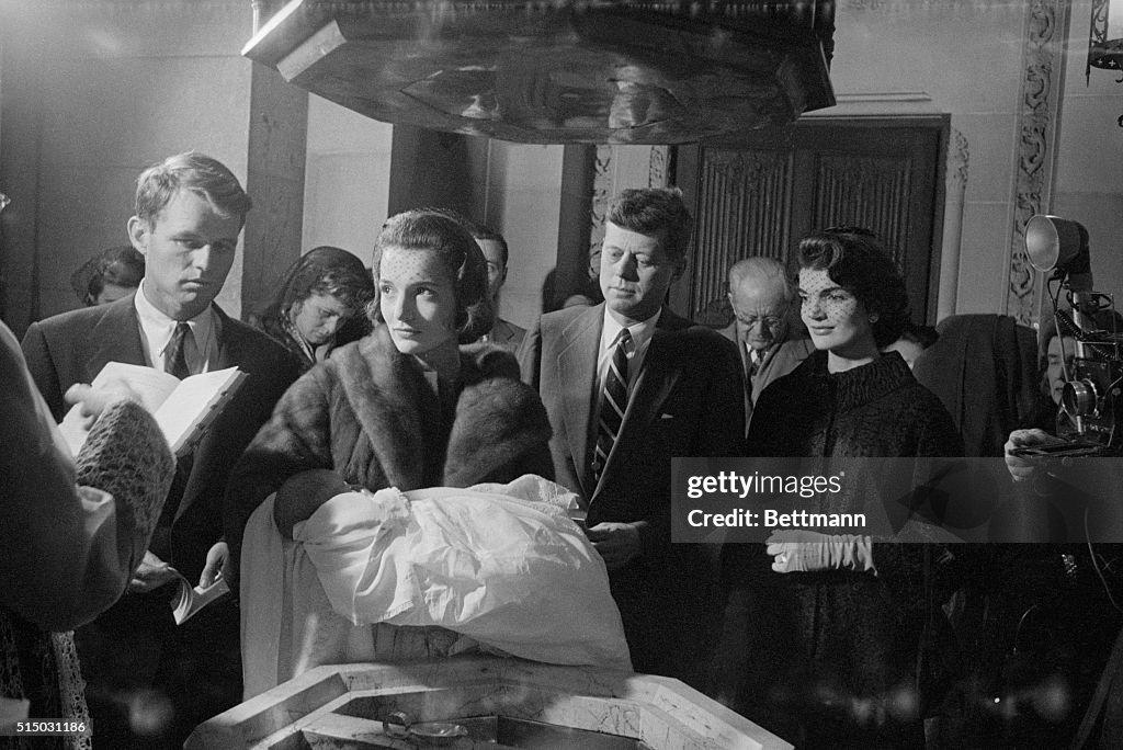 Caroline Kennedy Being Christened