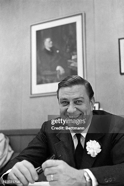 Franklin D. Roosevelt Jr., the son of the late President, was named by President Kennedy to be Undersecretary of Commerce. He is shown at his desk at...