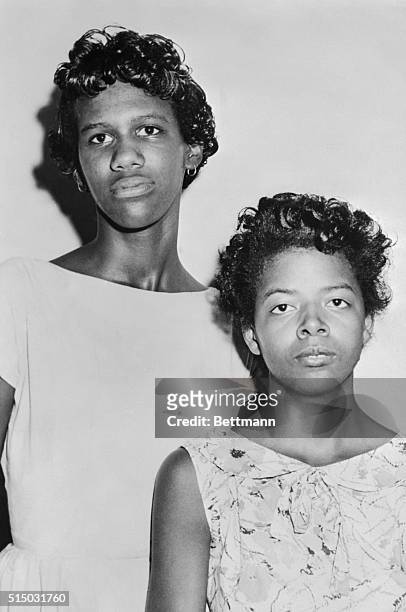 Two of the nine Black students denied admission to the Little Rock Central High school after Governor Orval Faubus called in the Militia to prevent...