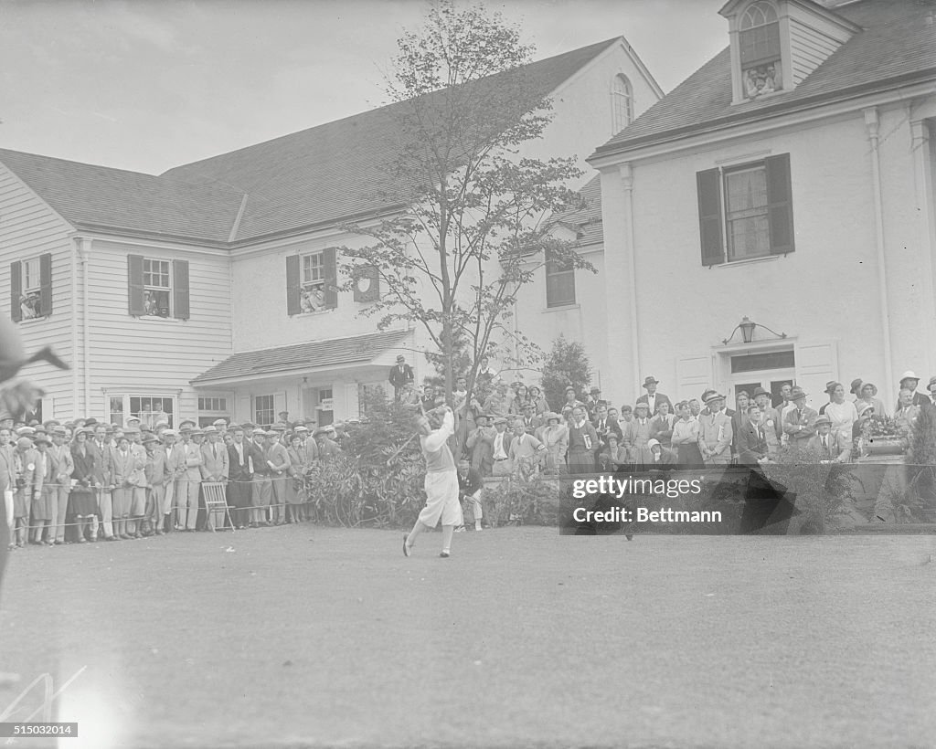 Spectators Watching Bobby Jones Tee Off