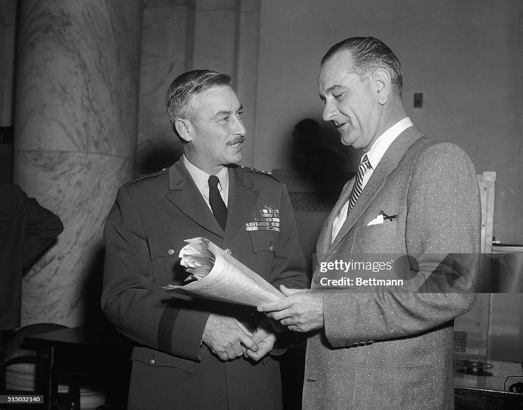 Lyndon Johnson and General John B Med
