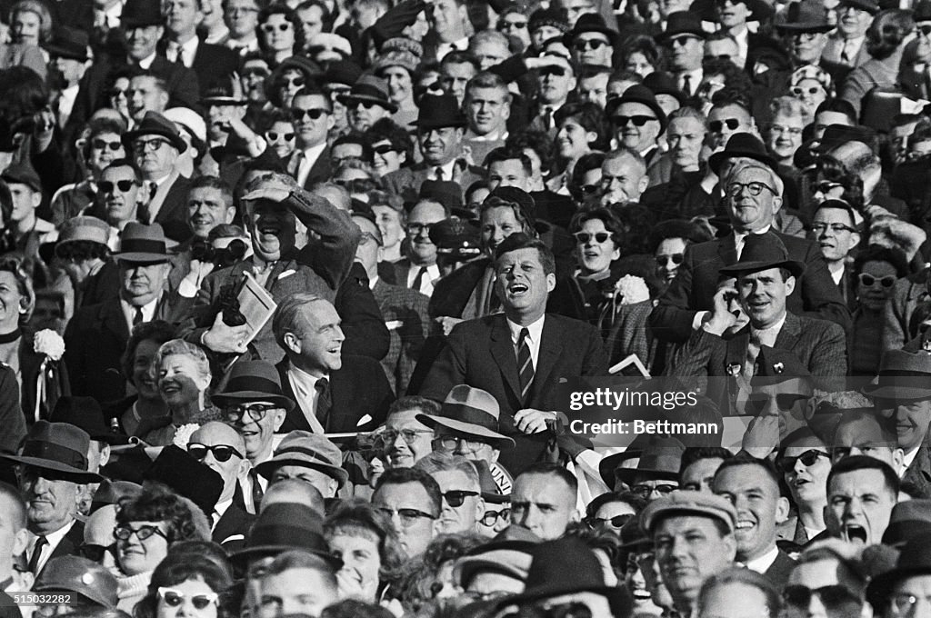 President Kennedy Reacting to Football Game