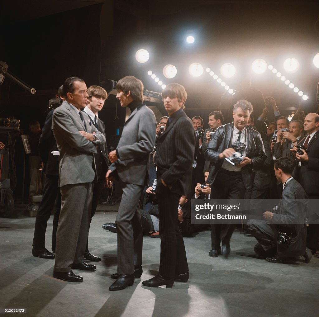 Beatle Band Members with Ed Sullivan
