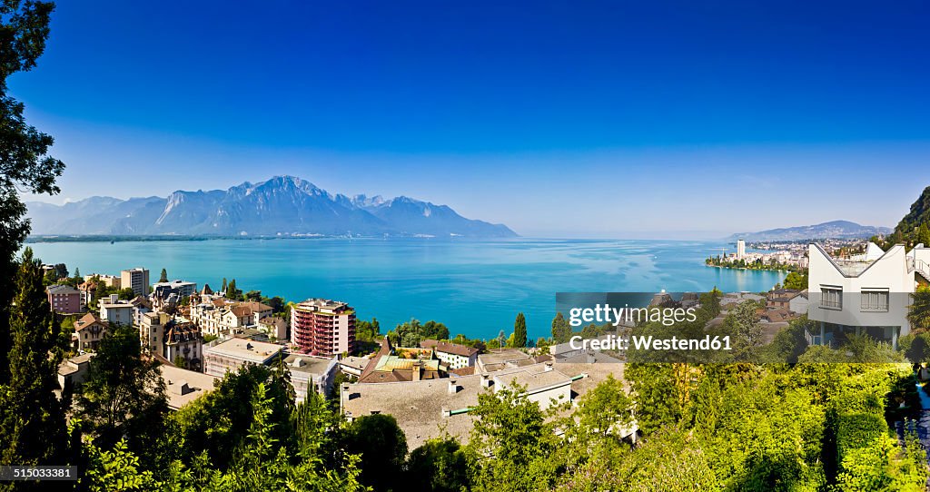 Switzerland, Canton Vaud, Montreux, Lake Geneva, Villa