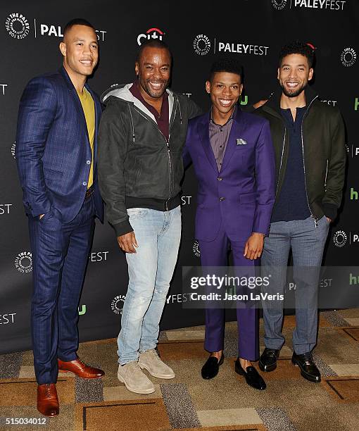 Trai Byers, Lee Daniels, Bryshere Y. Gray and Jussie Smollett attend the "Empire" event at the 33rd annual PaleyFest at Dolby Theatre on March 11,...