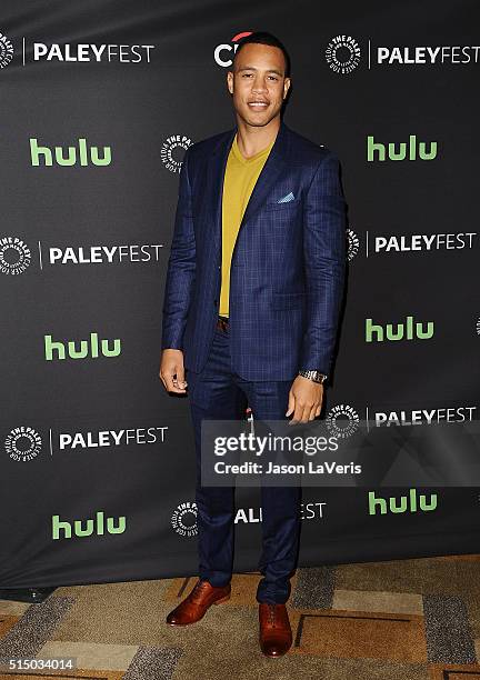 Actor Trai Byers attends the "Empire" event at the 33rd annual PaleyFest at Dolby Theatre on March 11, 2016 in Hollywood, California.