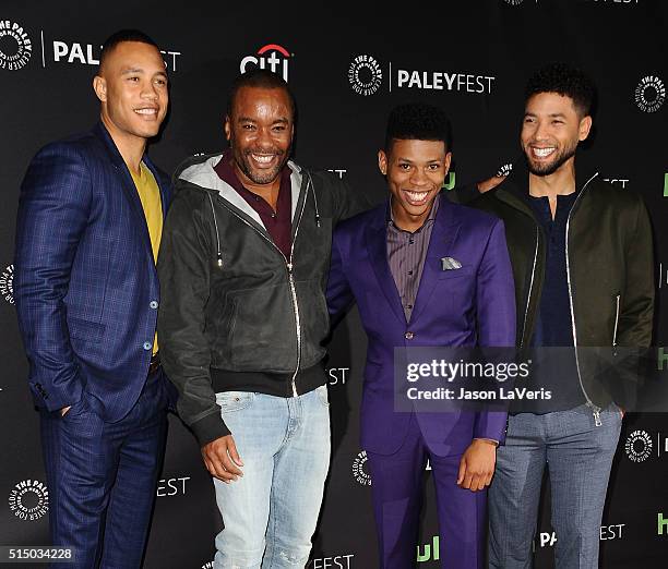 Trai Byers, Lee Daniels, Bryshere Y. Gray and Jussie Smollett attend the "Empire" event at the 33rd annual PaleyFest at Dolby Theatre on March 11,...