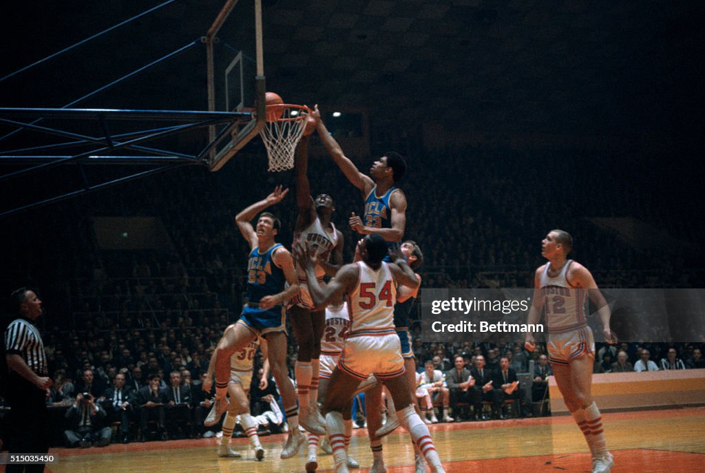 UCLA basketball star Lew Alcindor, , is shown in action against... News ...