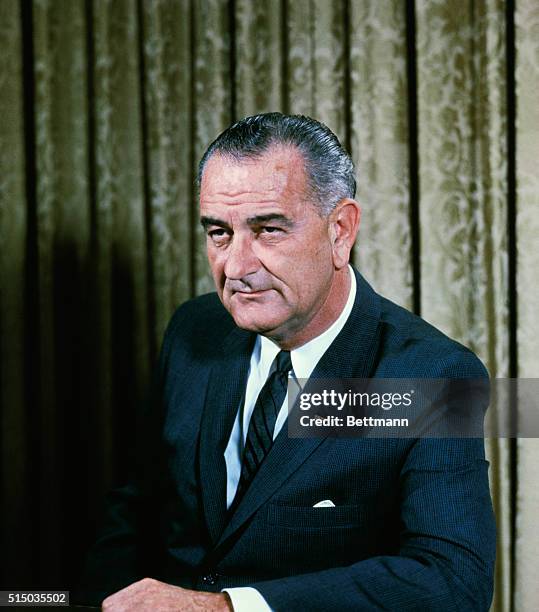 White House portrait of US President Lyndon B. Johnson