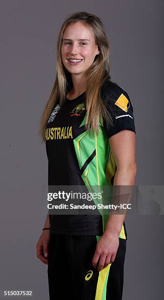 Ellyse Perry of Australia during the photocall of the Australia team ahead of the Women's ICC World Twenty20 India 2016 on March 11, 2016 in Chennai,...