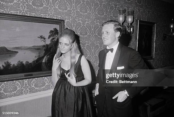 Churchill grandchildren...Winston Churchill II and his sister, Arabelle, grandchildren of the late Sir Winston Churchill, attend affair honoring the...